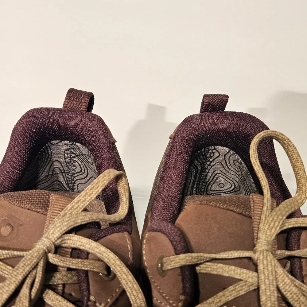 Oboz Bozeman Low Hiking Shoes Mens 11 Brown Nubuck Leather Trail Sneakers